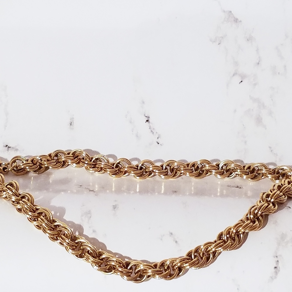 Givenchy Bijoux Gold Tone Chunky Cable Necklace